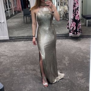Blondie Nites Gold Prom Dress (New With Tags)